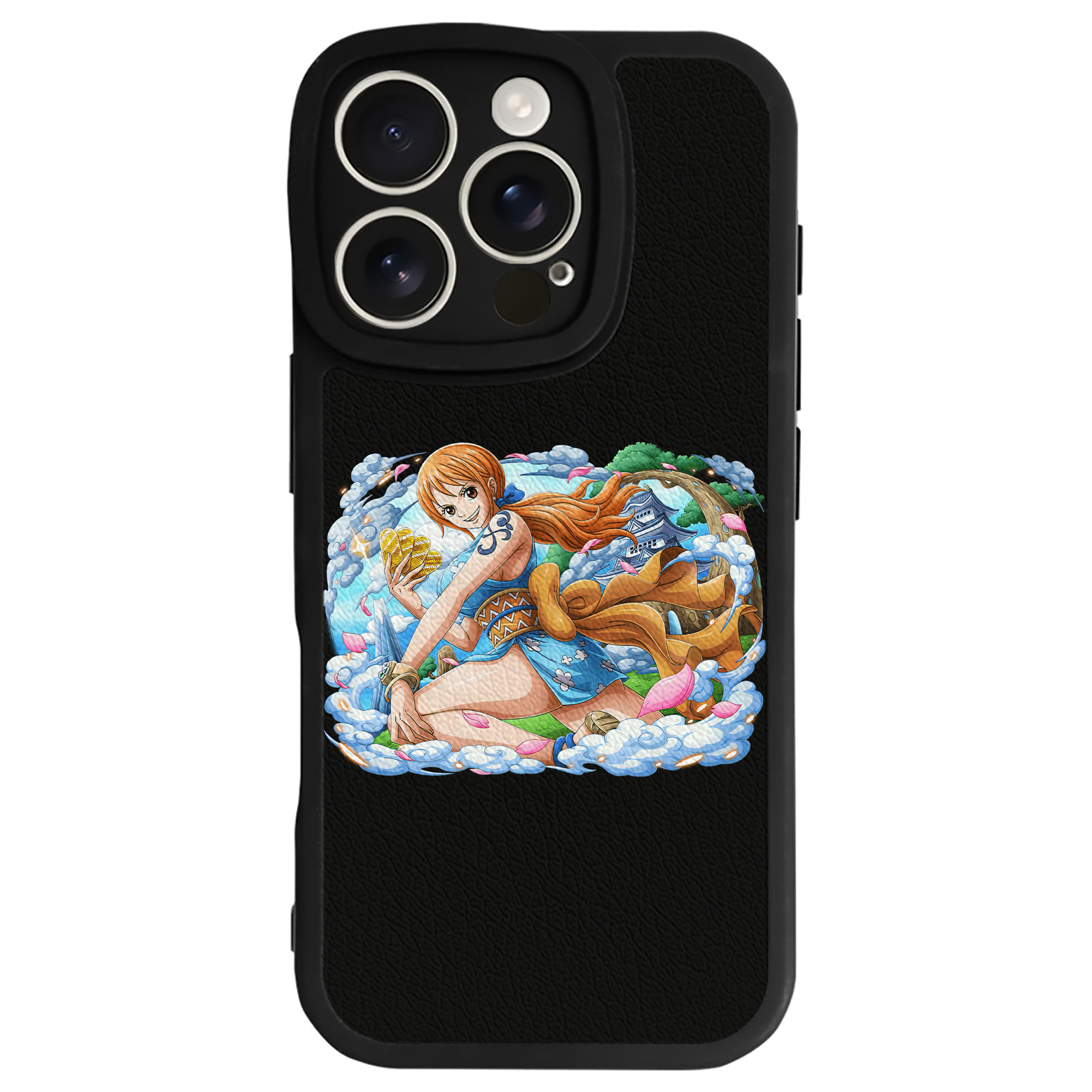 （画像用） ワンピース ナミ ONE PIECE Nami 【iPhone 16シリーズ対応】シリコンスマホケース（レザー調） 材質：シリコン